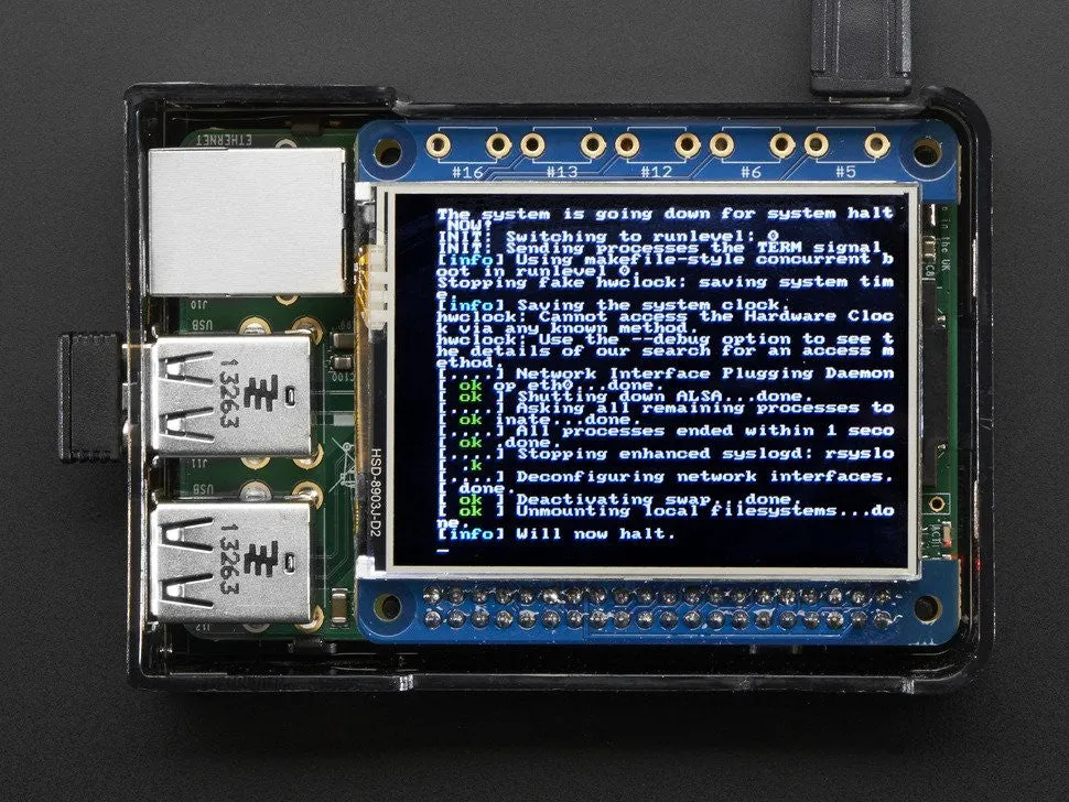 Adafruit PiTFT 2.4" HAT Mini Kit - 320x240 TFT Touchscreen