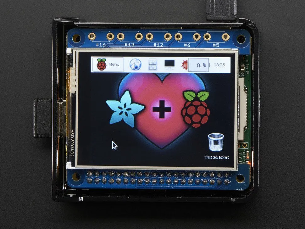 Adafruit PiTFT 2.4" HAT Mini Kit - 320x240 TFT Touchscreen