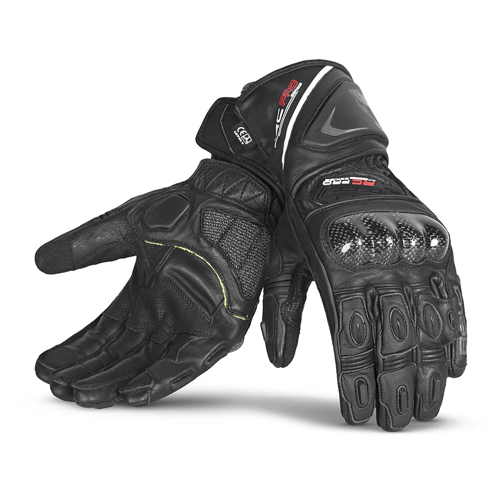 BELA Rocket Long Motorcycle Racing Gloves - Black