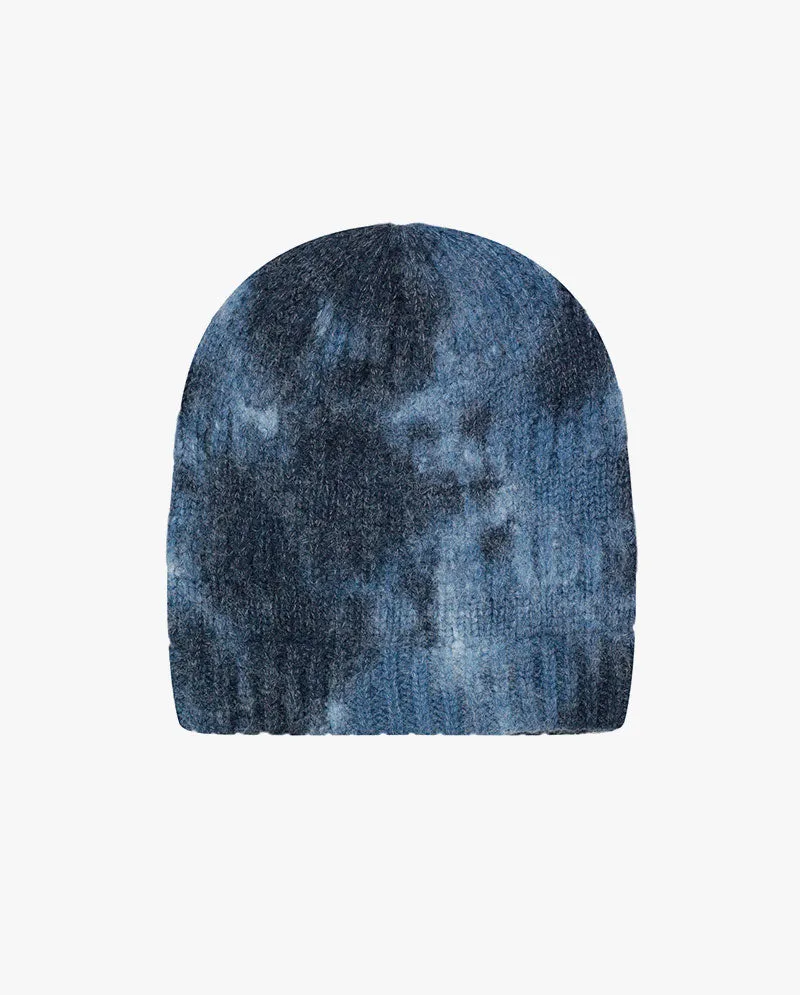 Black Horn - Tie Dye Ponytail Knit Beanie