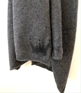 Brazeau Tricot Coal Cashmere Crown Scarf