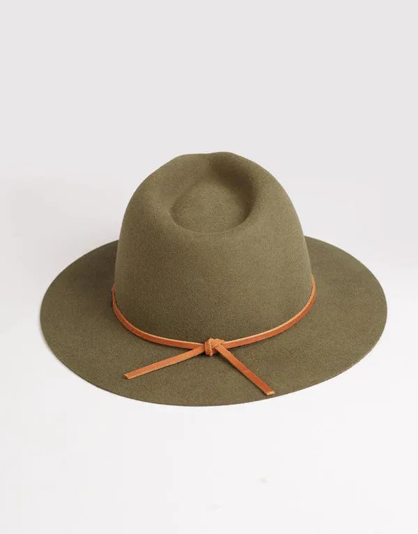 Brixton Wesley Fedora - Military Olive