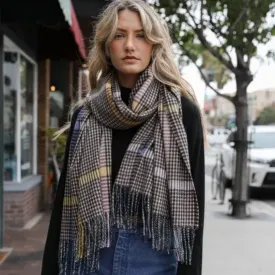 Checkered Brown Plaid Scarf