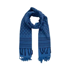 Cobalt Embroidered Scarf