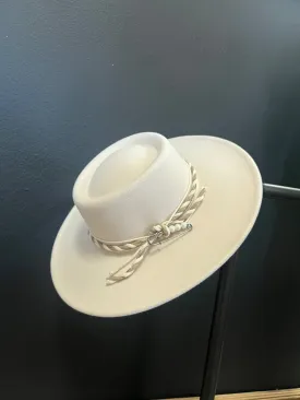 Cream Boater Hat