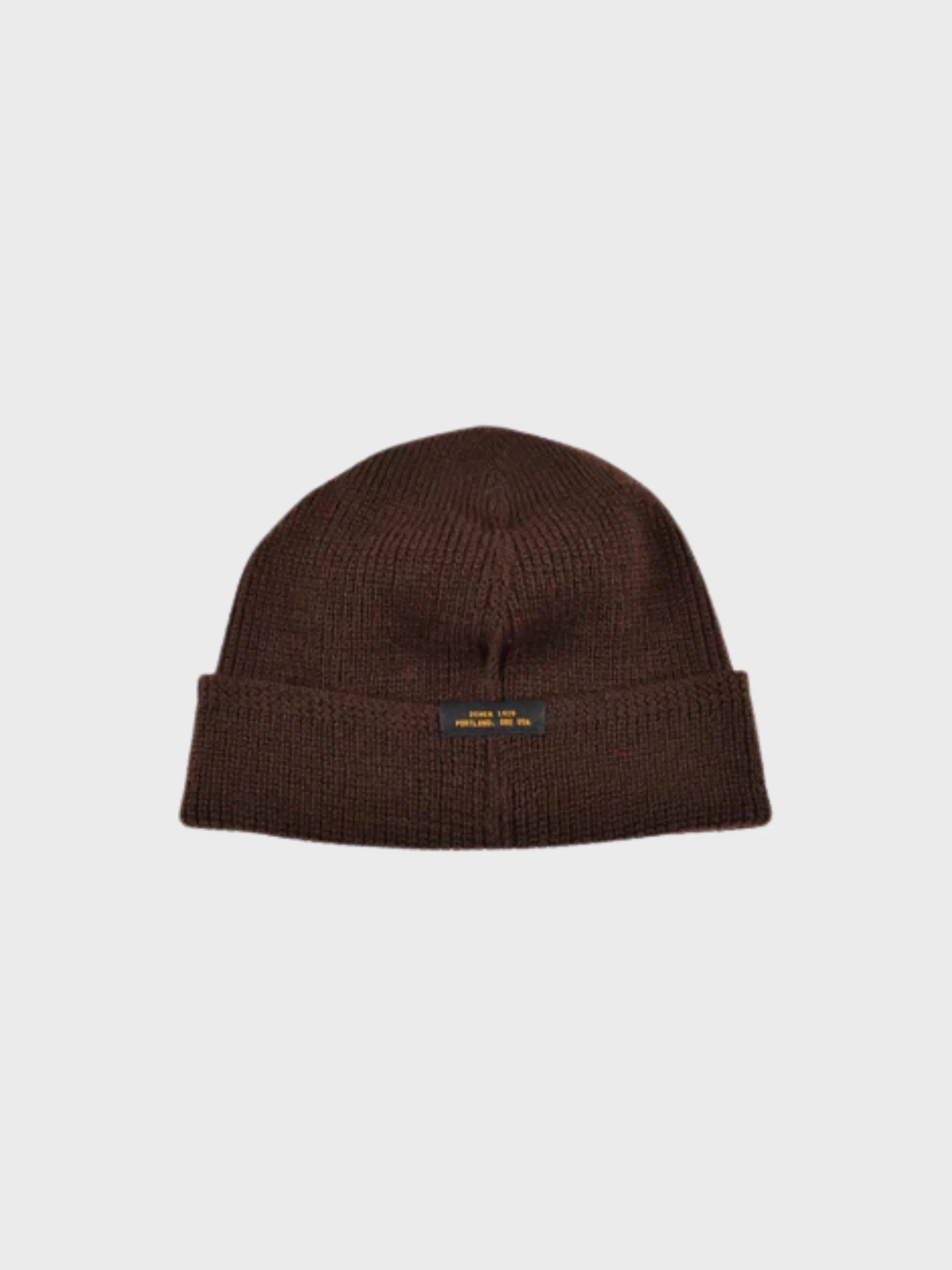 Dehen Wool Knit Watch Cap Brown FW24