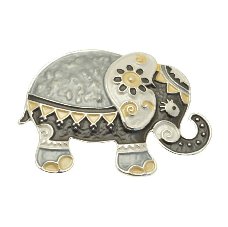 Elephant Grey  Magnetic Brooch