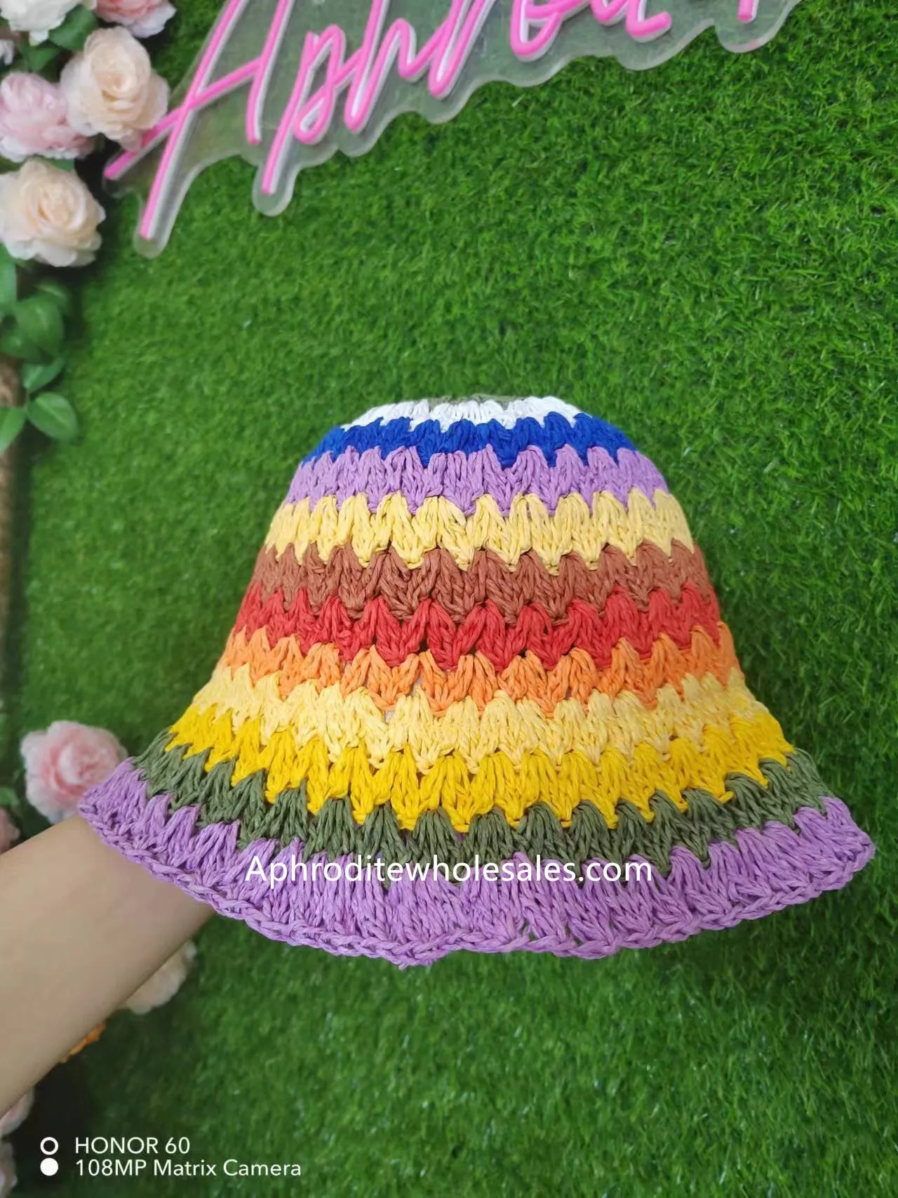 fashion rainbow fisherman hat bucket hat AE4129