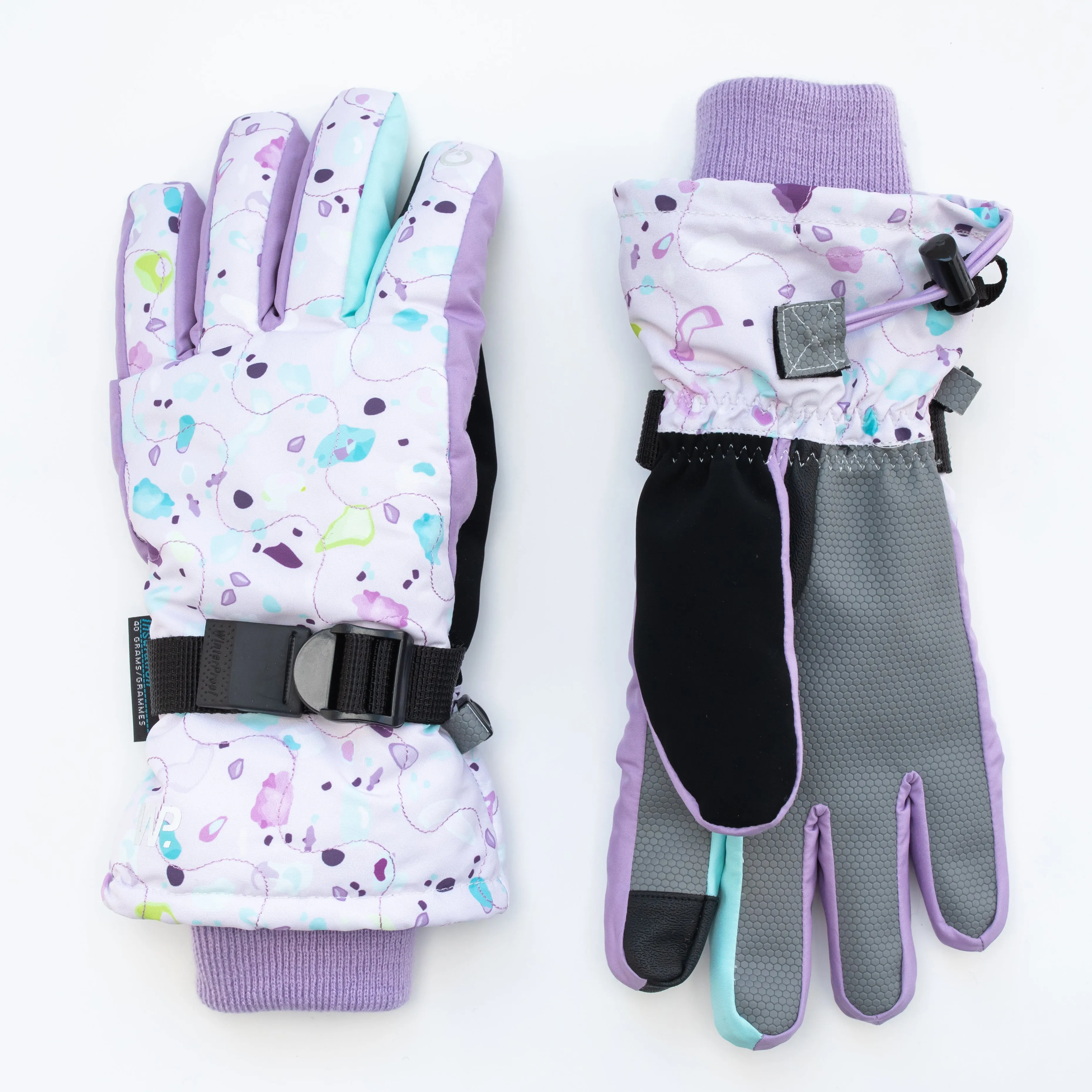 Girl's Lilac Terrazzo Gloves