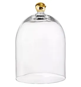 Gold Knob Glass Cloche