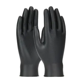 Grippaz 67-246/S Extended Use Ambidextrous Nitrile Glove with Textured Fish Scale Grip - 6 Mil