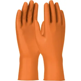 Grippaz 67-307/XL Extended Use Ambidextrous Nitrile Glove with Textured Fish Scale Grip - 7 Mil