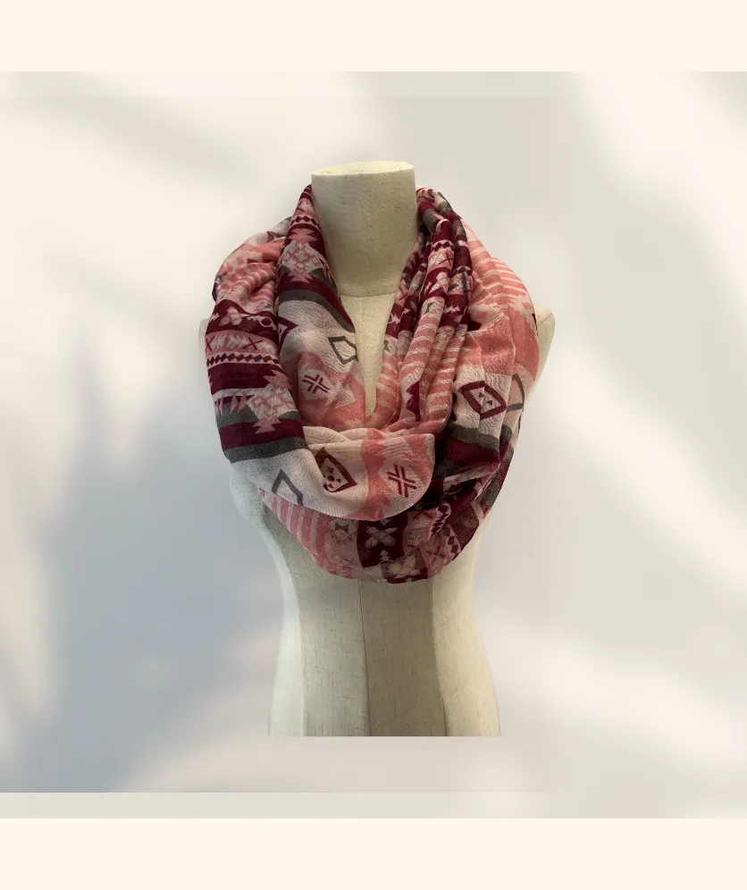 Infinity Scarf Lightweight Bohemian Geometry