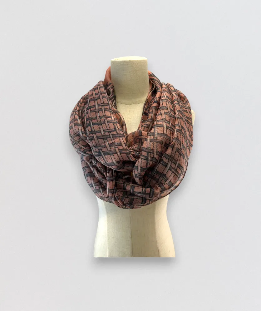 Infinity Scarf Lighweight Weave Pattern