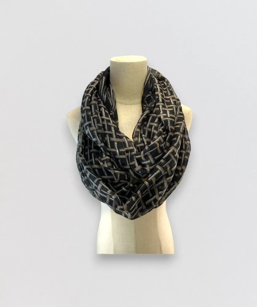 Infinity Scarf Lighweight Weave Pattern