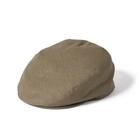 Irish Linen Flat Cap Khaki by Failsworth