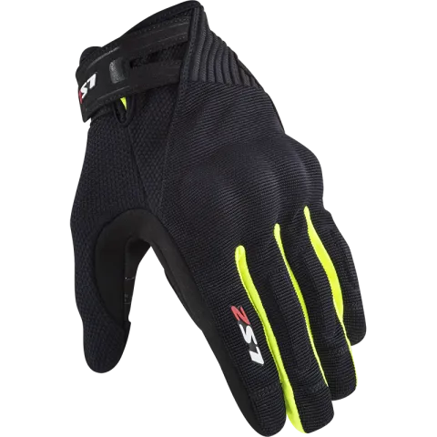 Ls2 Dart 2 Man Gloves Black H-V Yellow