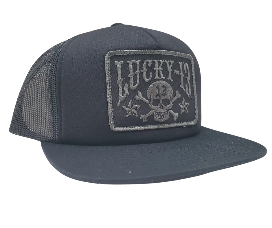 Lucky 13 Skull and Stars Cap