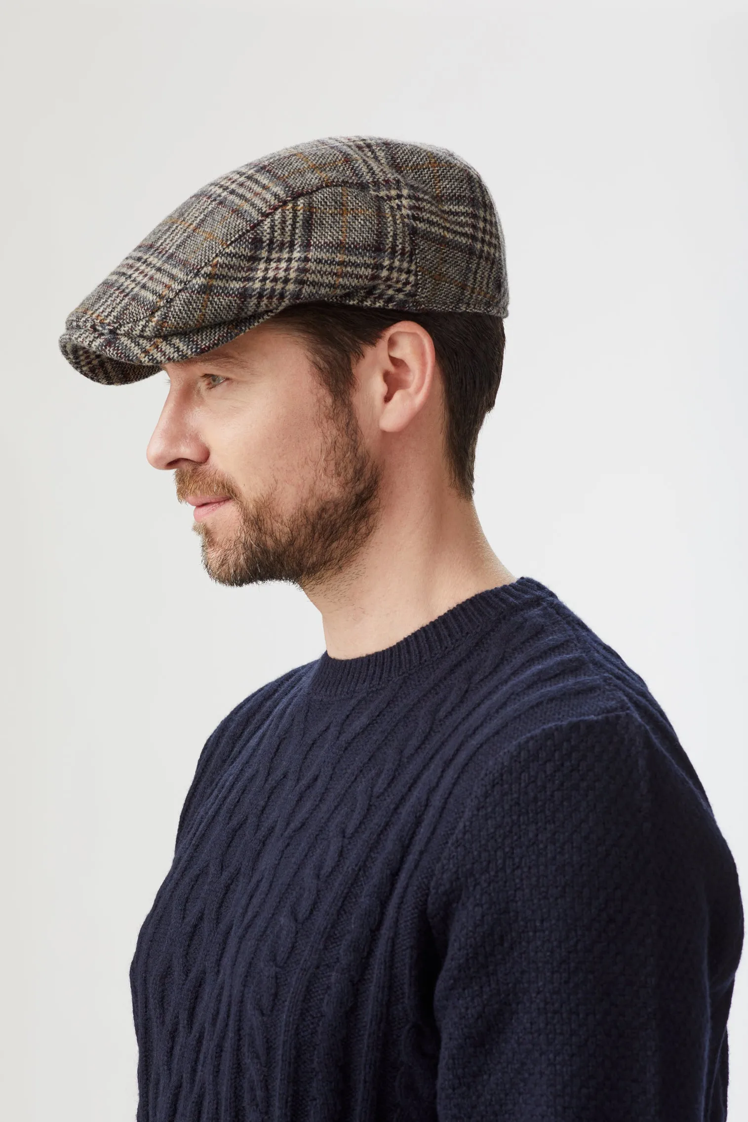 Lynton Grey Flat Cap