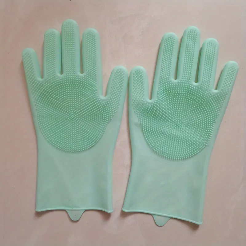 Magic Silicone Gloves Waterproof Cleaning  Dishwashing Combo