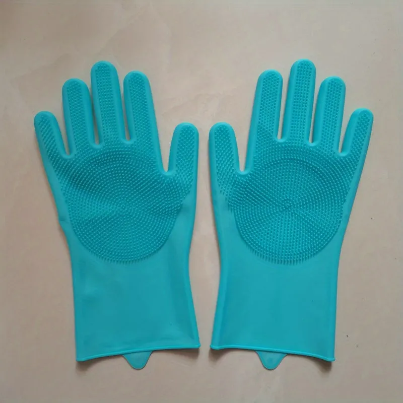 Magic Silicone Gloves Waterproof Cleaning  Dishwashing Combo