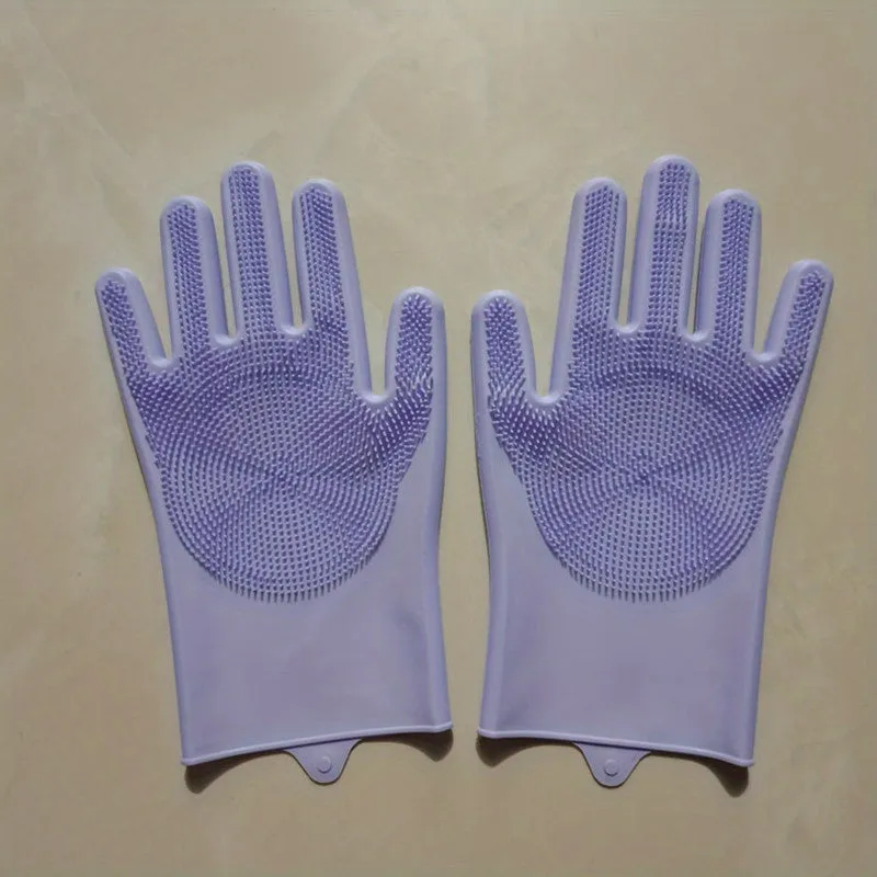 Magic Silicone Gloves Waterproof Cleaning  Dishwashing Combo