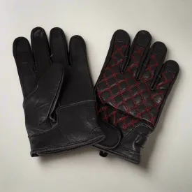 Open Road Men's Leather with Diamond Stitch Gloves