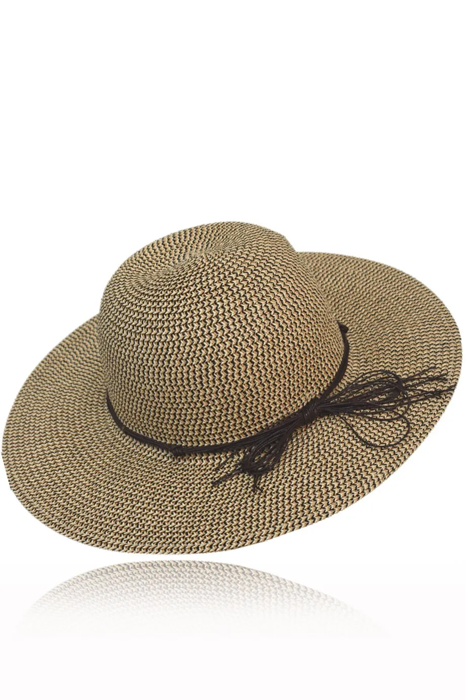 Sazety Beige Straw Beach Hat