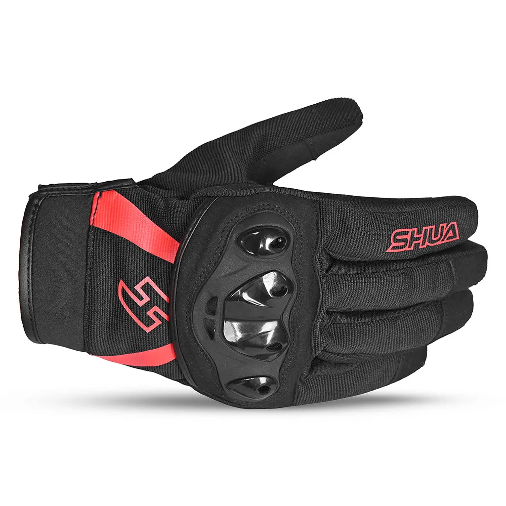 SHUA Shot Summer Gloves  Black Red