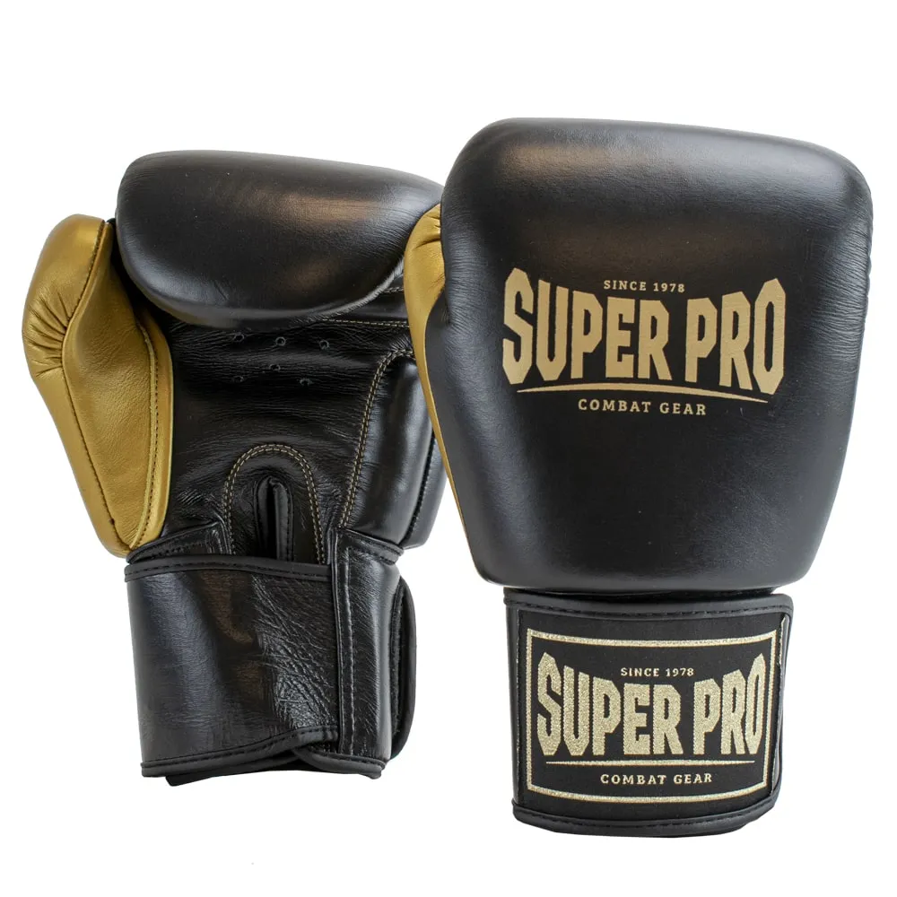 Super Pro Combat Gear Enforcer Leather Kickboxing Gloves