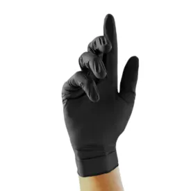 Unigloves Select Black Latex Examination Gloves GT002 (Case of 10 Boxes)