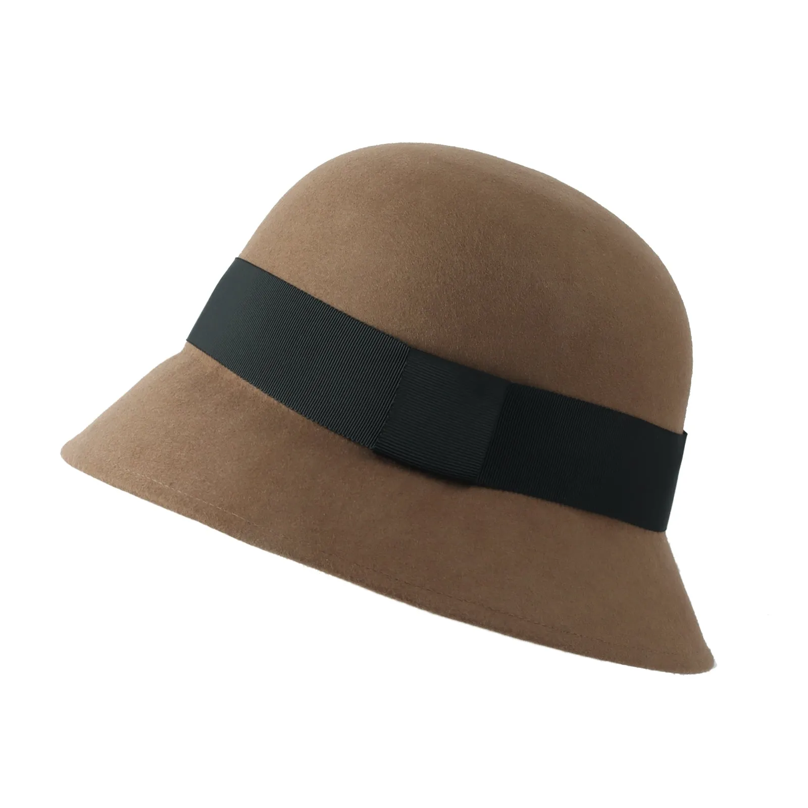 Wool Felt Fedora Simple Classic Bucket Hat GN61308