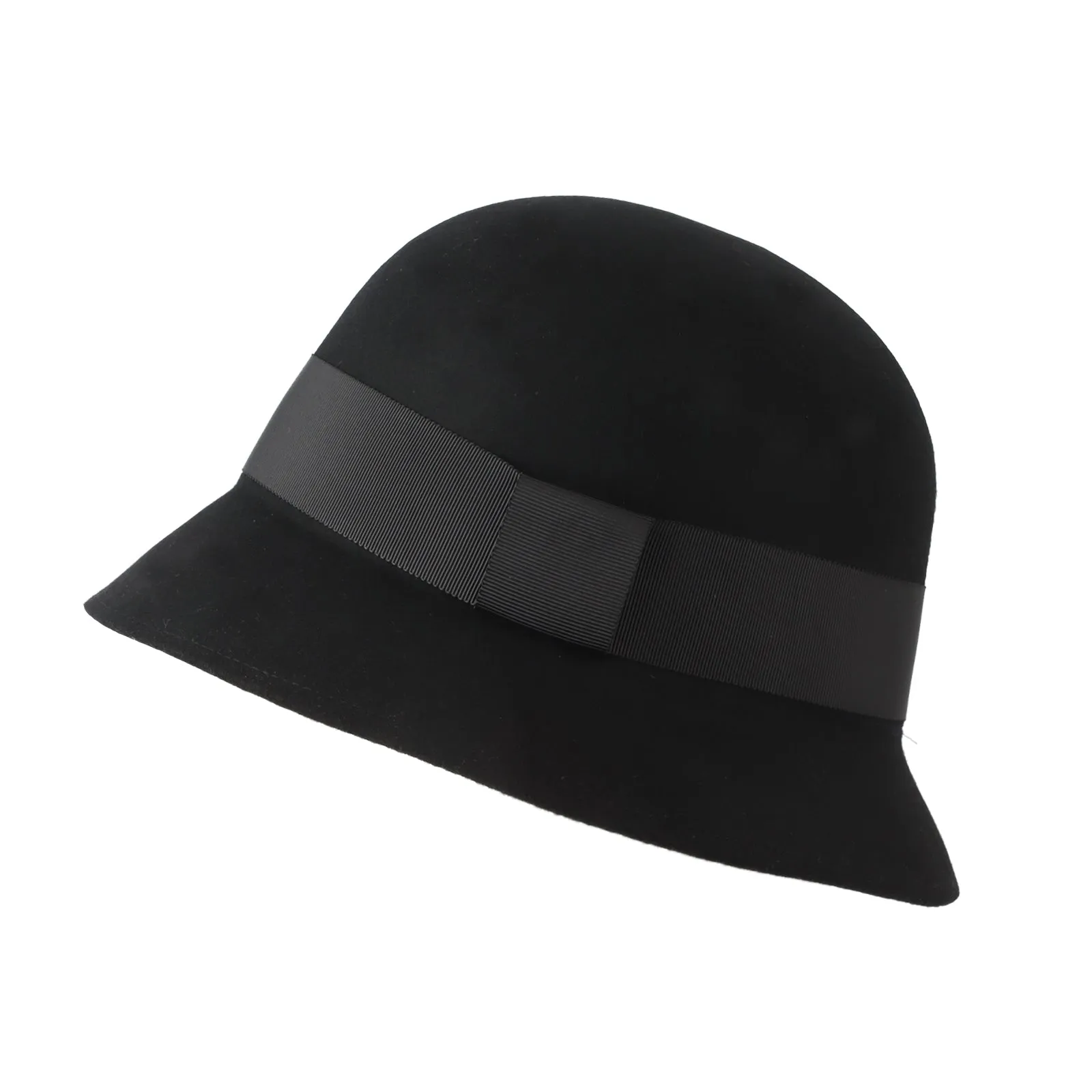 Wool Felt Fedora Simple Classic Bucket Hat GN61308