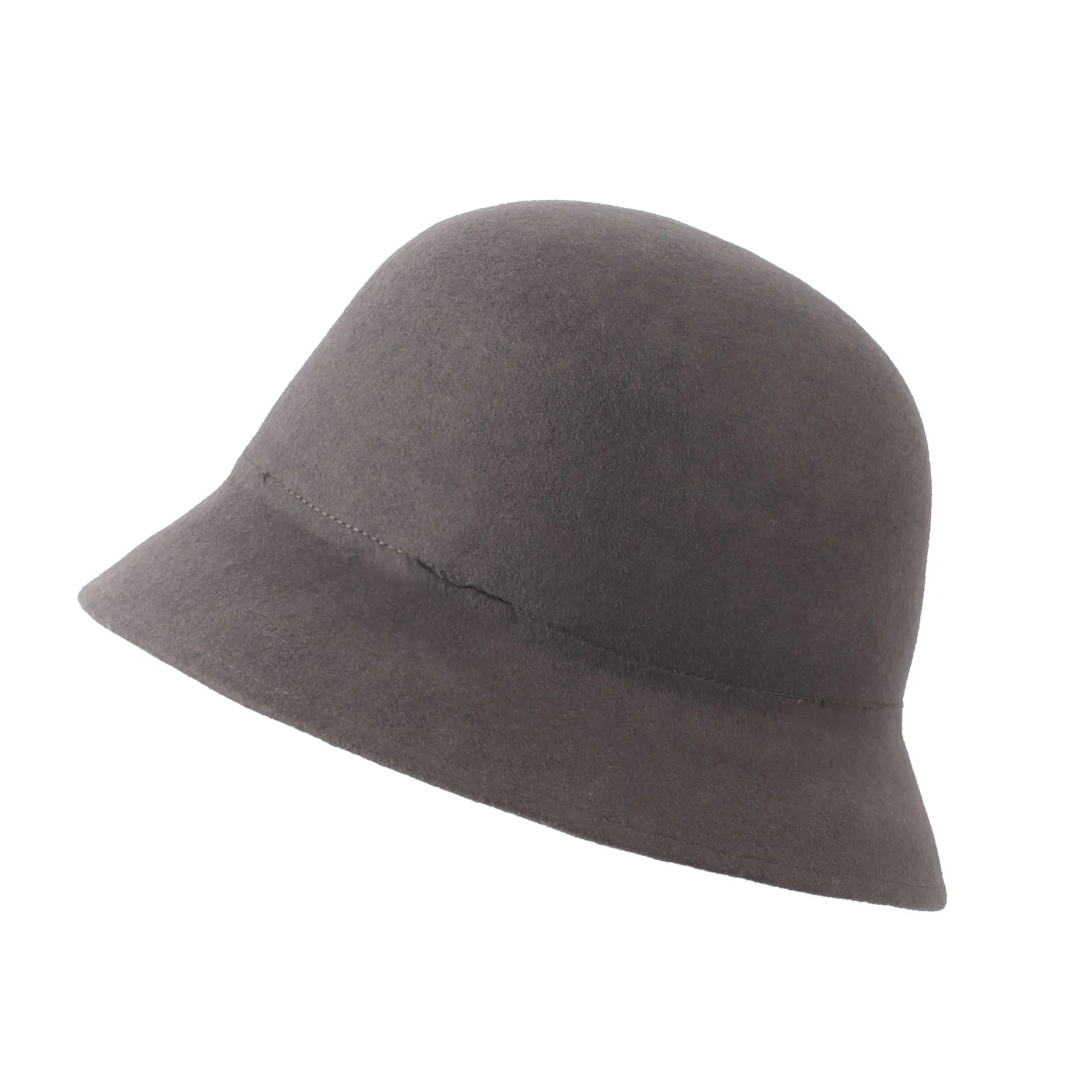 Wool Felt Fedora Simple Classic Bucket Hat GN61308